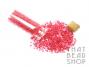 Colour Lined Clear w- Raspberry Red Size 11-0 Seed Beads